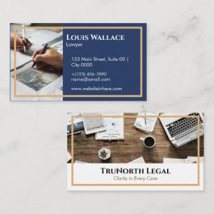 Professioneller TruNorth Legal Gold Anwalt Tiefes Visitenkarte