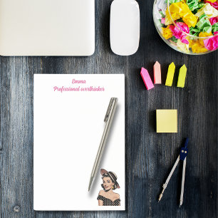 Professioneller Überdenker, elegant, Rosa Personal Post-it Klebezettel