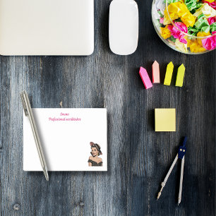 Professioneller Überdenker, elegant, Rosa Personal Post-it Klebezettel
