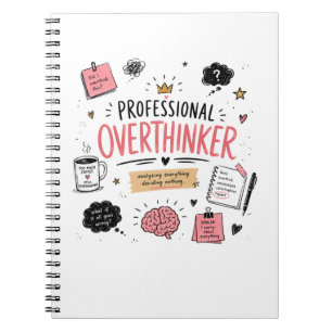 Professioneller Überdenker – Lustiges Notizbuch Notizblock