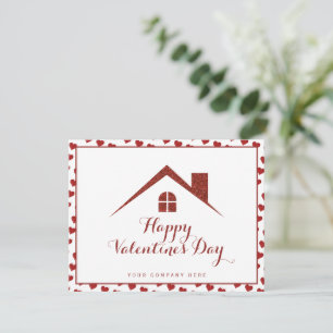 Professioneller Valentinstag Immobilienhaus Karte