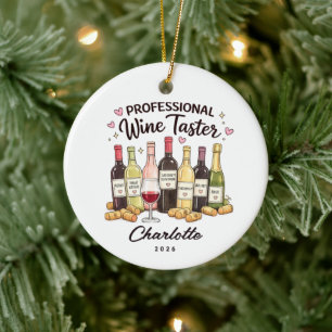 Professioneller Weinschmecker-Schmuck Keramik Ornament