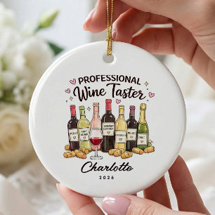 Professioneller Weinschmecker-Schmuck Keramik Ornament