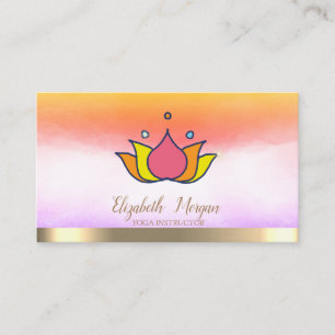 Professioneller Yoga-Instructor Lotus Visitenkarte