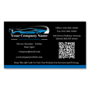 Professionelles Auto-Detailing-Autowaschunternehme Magnetische Visitenkarte