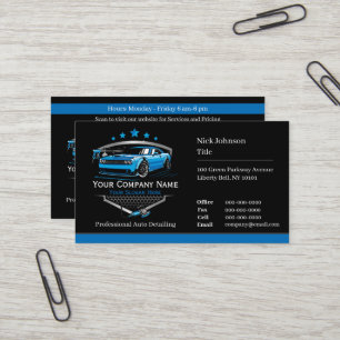 Professionelles Auto-Detailing-Autowaschunternehme Visitenkarte