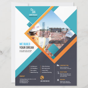 Professionelles Bauprojekt-Flyer-Vorlage