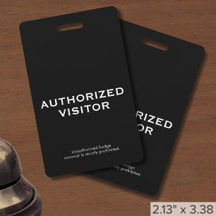 Professionelles Besuchetautorisierungsabzeichen Ausweis