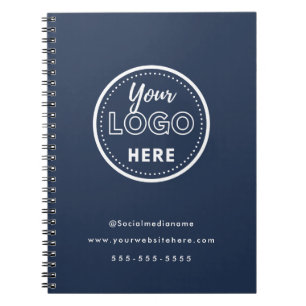 Professionelles Branding Minimalistisches Navy Bla Notizblock