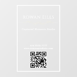Professionelles Büro-QR-Logo-AI-Türschild Fensteraufkleber