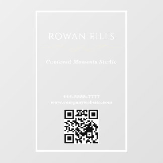 Professionelles Büro-QR-Logo-AI-Türschild Fensteraufkleber