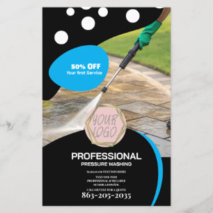 Professionelles Druckwasch-Minimalist-Logo Flyer