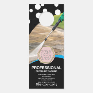 Professionelles Druckwasch-Minimalist-Logo Türanhänger