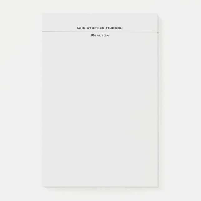 Professionelles einfaches Hellgrau Post-it Klebezettel (Vorderseite)