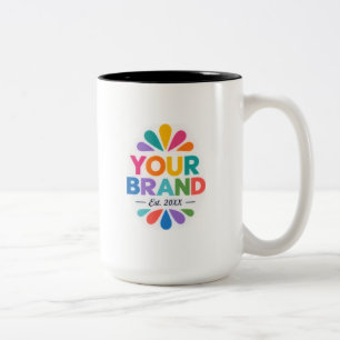 Professionelles einfaches Logo Geschäftliches Werb Zweifarbige Tasse