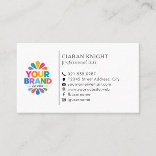 Professionelles einfaches Logo Visitenkarte