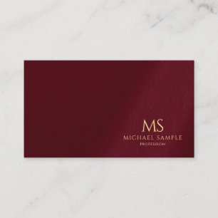 Professionelles Elegantes Gold-Text-Monogramm Init Visitenkarte