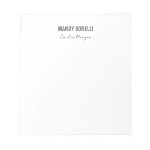 Professionelles elegantes modernes minimalistische notizblock