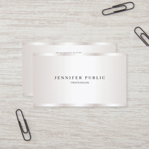 Professionelles Elegantes Modernes Silber Trendy T Visitenkarte