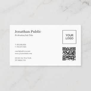 Professionelles elegantes QR-Code-Upload Firmenlog Visitenkarte