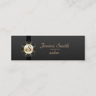 Professionelles, elegantes schlichtes Monogramm Mini Visitenkarte