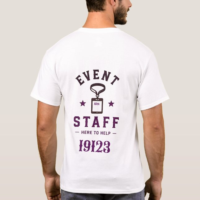 🎪 Professionelles Event-Staff-Team 🎪 T-Shirt (Rückseite)