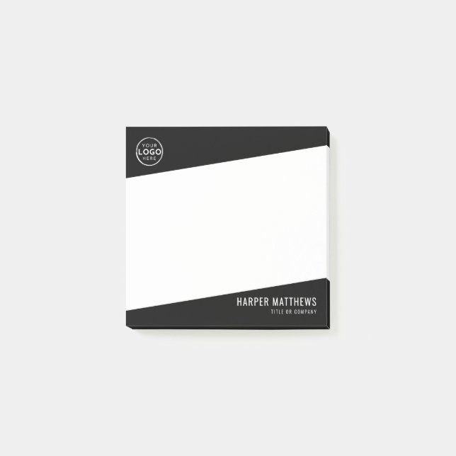 Professionelles Firmenlogo Post-it Klebezettel (Vorderseite)