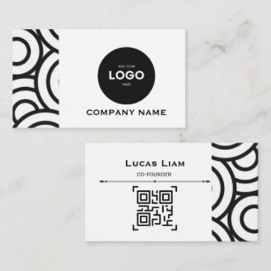 Professionelles Firmenlogo & QR-Code Geschäftswage Visitenkarte
