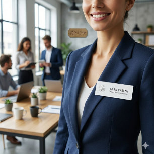 Professionelles formelles Namensschild mit saubere Namenschild