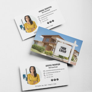 Professionelles Foto eines Immobilienmitarbeiters Visitenkarte