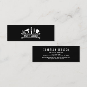 Professionelles Friseursalon Eleganter Salon Mini Visitenkarte