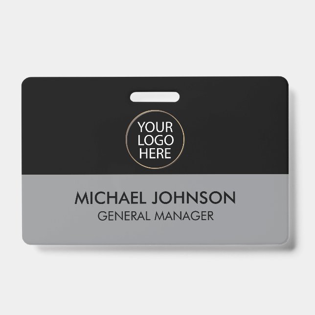 Professionelles Geschäft Custom Firmenlogo & Text  Ausweis (Vorderseite)