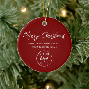 Professionelles Geschäftslogo Weihnachtsfeiertag Keramik Ornament