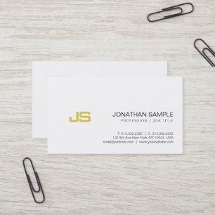 Professionelles Gold Look Monogramm Stylisches Des Visitenkarte