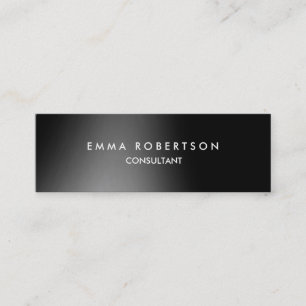 Professionelles Grau Schwarz Modernes Slim-Design Mini Visitenkarte