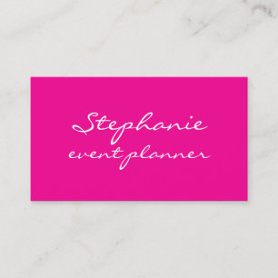 Professionelles Hot Pink Weiß Farbige Mädchenhaft Visitenkarte