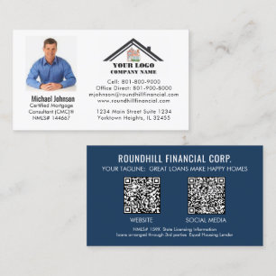 Professionelles Hypothekenfoto-Logo QR-Code Visitenkarte