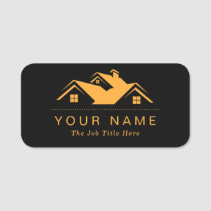 Professionelles Immobilien-Werbemakler-Logo  Namensschild
