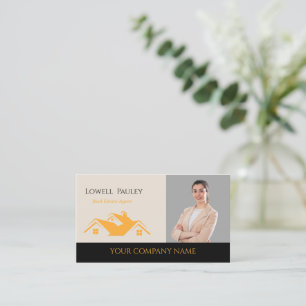 Professionelles Immobilien-Werbemakler-Logo Visitenkarte