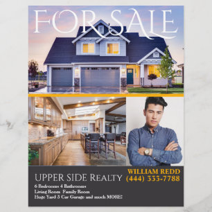 Professionelles Immobilienmakler-Flyer zu verkaufe Flyer