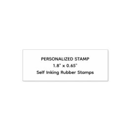 Professionelles individuelles 1,8" x 0,65" Selbstf Permastempel