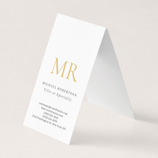 Professionelles klassisches Monogramm-Minimalist e Visitenkarten (Vorderseite)