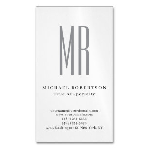 Professionelles klassisches Monogramm-Minimalist P Magnetische Visitenkarte
