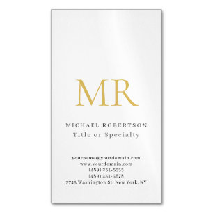 Professionelles klassisches Monogramm-Minimalist P Magnetische Visitenkarte