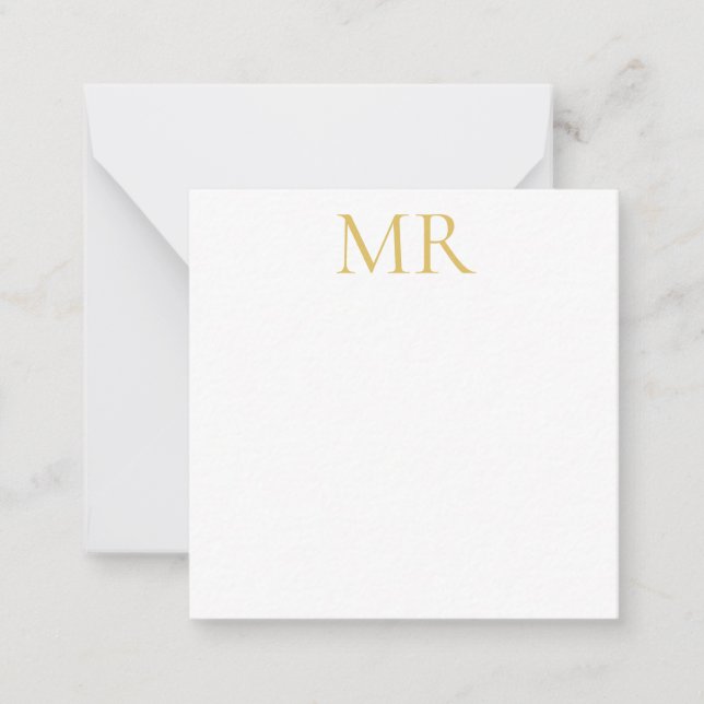 Professionelles klassisches Monogramm-Minimalist P Mitteilungskarte (Vorderseite)