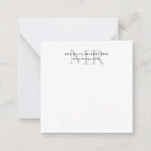 Professionelles klassisches Monogramm-Minimalist P Mitteilungskarte