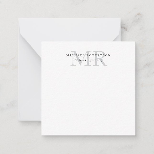 Professionelles klassisches Monogramm-Minimalist P Mitteilungskarte (Vorderseite)