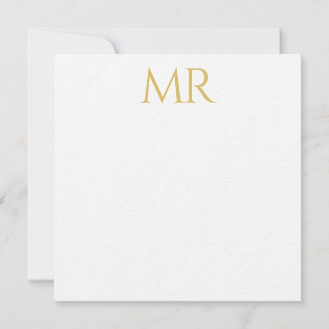 Professionelles klassisches Monogramm-Minimalist P Mitteilungskarte (Vorderseite)