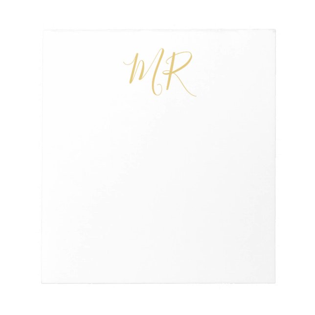 Professionelles klassisches Monogramm-Minimalist P Notizblock (Vorderseite)