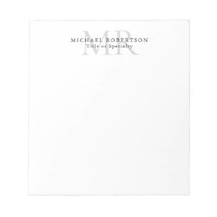 Professionelles klassisches Monogramm-Minimalist P Notizblock